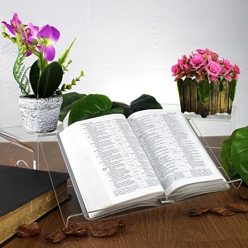 Suporte em Acrílico para Bíblia, Aparador, Púlpito, Estante, Escrivaninha, Quarto, Sala de Estar, Sa