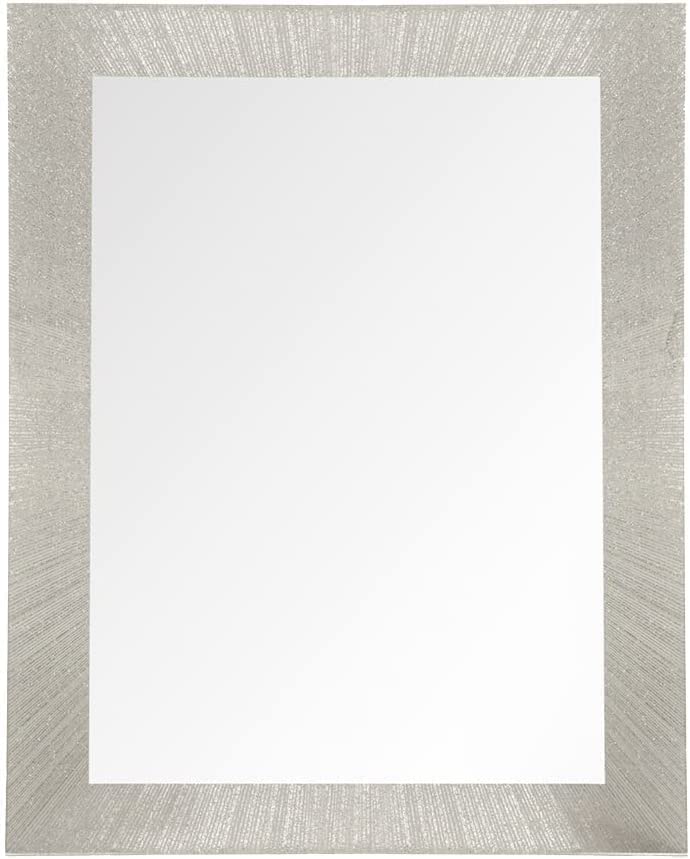 40 x 60 cm Silver Glitter | Silver Starburst | Jewelled Diamante | Noir | Large Rectangle Wall Mirror Home Decoration Bedroom Bathroom Dressing Hallway (Silver Starburst Mirror)