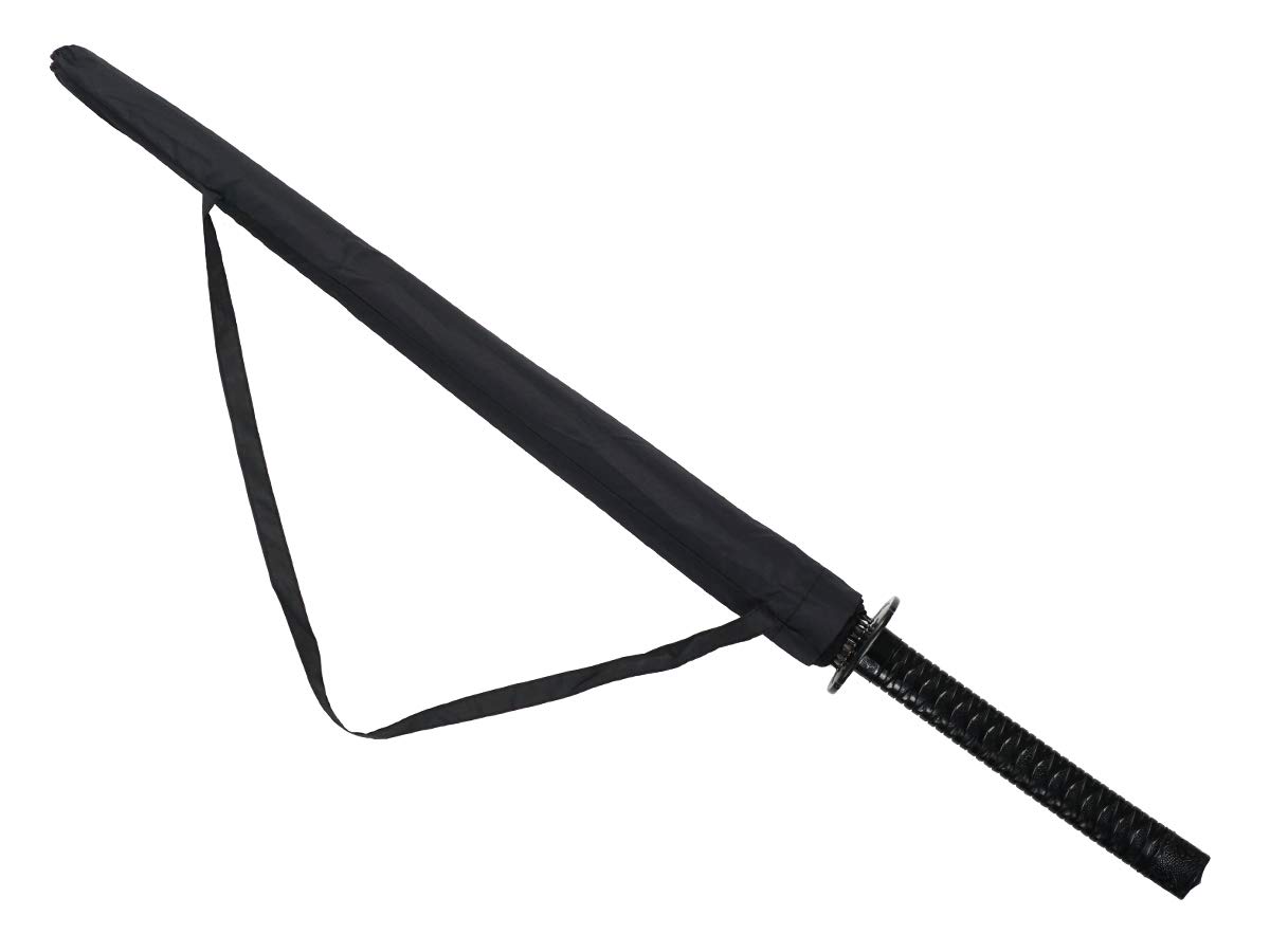 CoolChange Paraguas en forma de espada katana, 120cm, negro