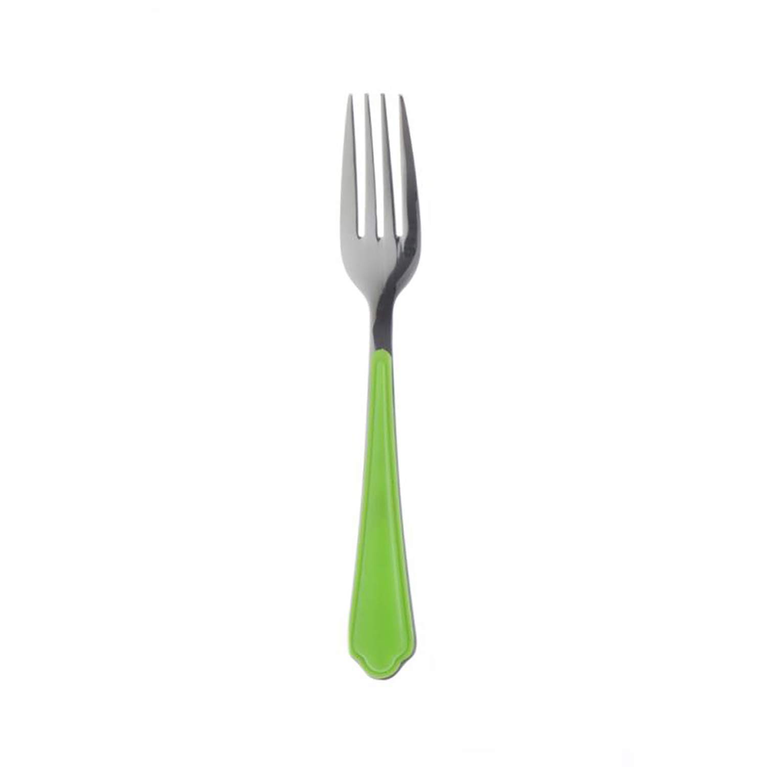 Fourchette de table Portland Rose & Tulipani verte en inox style bistrot