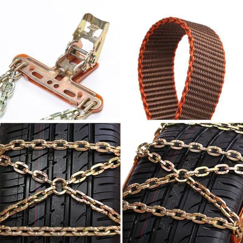 Cadenas de ruedas de acero para cortacésped y vehículos de carga 7