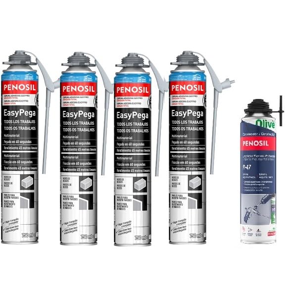 Penosil KIT Espuma EasyPega con Cánula + Limpiador (4 Botes + 1Limpiador)