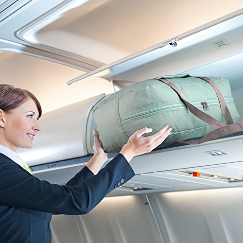 WANDF Foldable Travel Duffel Bag Carry on Luggage Sports Gym Water Resistant Nylon (Pack of 2)