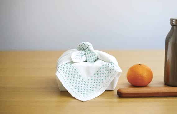 Sashiko Design Cloth - Pre-Printed Grid for Hitomezashi Sashiko, Furoshiki, Fukin (Col.1 White)