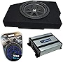 Compatible with 2002-2018 Dodge Ram Quad/Crew Truck Kicker Bundle Comp C10 Single 10' Sub Box Enclosure & Harmony HA-A400.1 Amp
