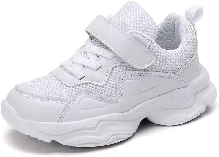 Kids Boy Girl PU Leather Casual Sneakers for Sport Walking Running School