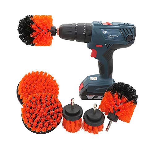Bohrbürste-Befestigungskit 6pcs Leistung Scrubber-Bürsten-Satz Badezimmer Drill Scrubber Bürsten-Reinigungs-Akku-Bohrschrauber Befestigung Kit