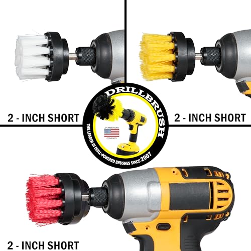 Image of Sink Brush - Bathroom Scrub Brush - Bathroom Cleaning Brush - Power Brush Scrubber for Cleaning - Car Interior Brush - Hard Bristle Cleaning Brush - Car Rim Cleaning Brush - Bath Tub Faucet Brush