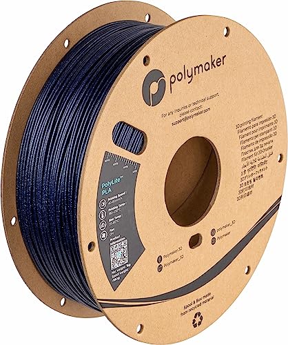 Image of Polymaker Glitter PLA Filament 1.75mm, Galaxy Blue, 1kg - Twinkling Filament, Dimensional Accuracy + /- 0.03mm (0.6mm Nozzle Required)