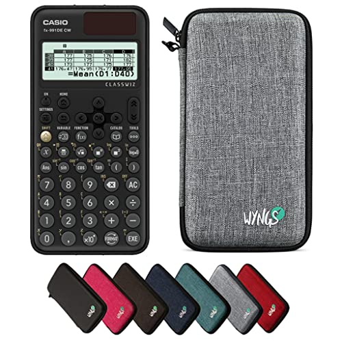 Calculatrice scientifique Casio fx-991DE CW avec pochette antichoc WYNGS