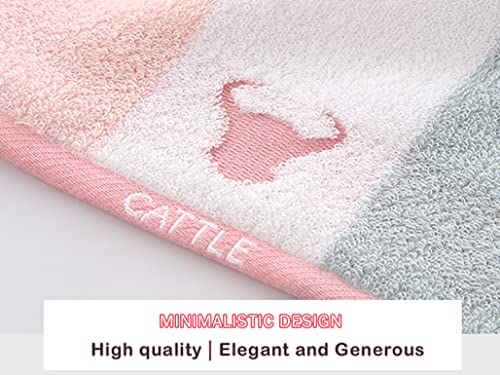 Kissvian 3 Pack Pure Cotton Bathroom Hand Towel Set, Colorful Striped Catle Pattern Fingertip Towels, Soft And Absorbent Face Washcloths For Bath, Hand, Face, Gym And Spa, Size 13.4" X 29.1" #TOP1