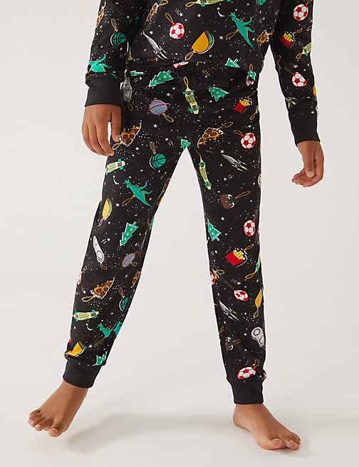 Image of Marks & Spencer Pure Cotton Bauble Pyjamas