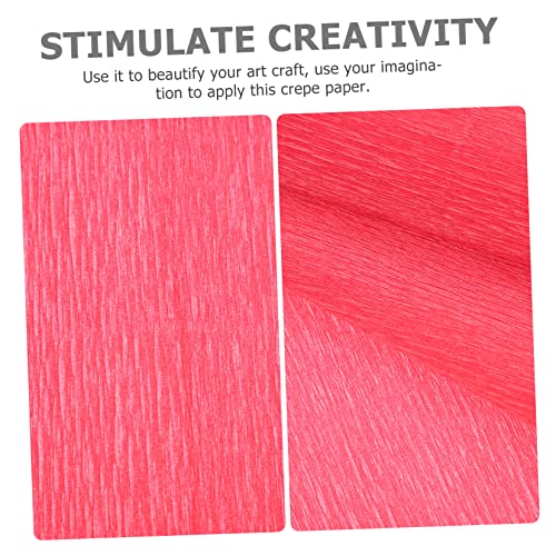 Plafope 5 Rolls Crepe Paper Floral Crepe Paper Crepe Paper Ornament Wedding Crepe Paper Red Gift Paper Manual Crepe Paper Sheet Birthday Crepe Paper Holiday Crepe Paper Crepe Paper Roll #TOP4