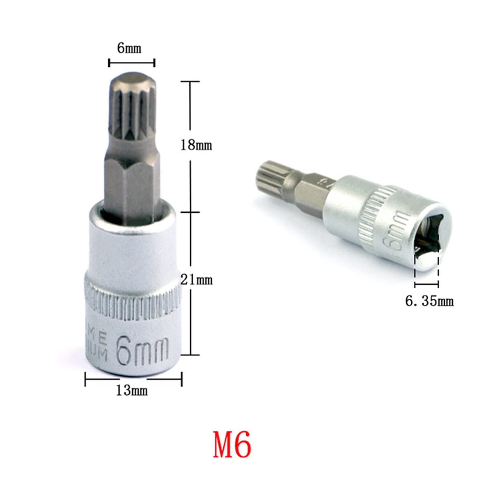 Zestaw 8 bitów Torx ze stali nierdzewnej M4/M5/M6/M8/M10/M12/M14/M16 z gniazdem na kartę żelazną do klucza nasadowego z grzechotką i uchwytu wiertarskiego