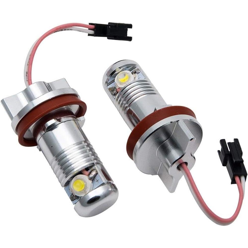 Riloer LED Luz de Anillo de Halo de Ojos de Ángel, Luces de Circulación Diurna DRL H8 Bombillas Compatible con BMW Serie 1 E82/E87, Serie 3 E90 E91, E92, E93, Serie 5 E60, E61