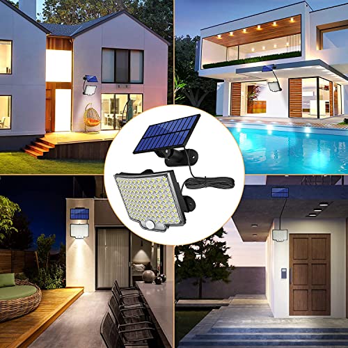Ledee Solar Light Outdoor, 106 Led Solar Light Outside With Motion Detector, Ip65 Waterproof, 120° Lighting Angle, Solar Wall Light For Garden With 16.5Ft Cable #TOP6