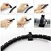 50 Pcs Black Clips Viaky Self Adhesive Backed Nylon Wire Adjustable Cable Clips Adhesive Cable Management Drop Wire Holder(50pcs-b)