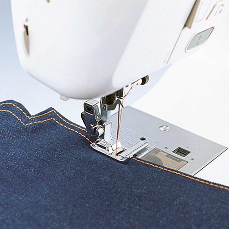 Image of ZENITH Stitch Guide Pressure Foot Snap on Type for Automatic Electric Low Shank Sewing Machines Suitable for Usha Janome Brother Singer etc Steel Finish (Stitch Guide Foot)