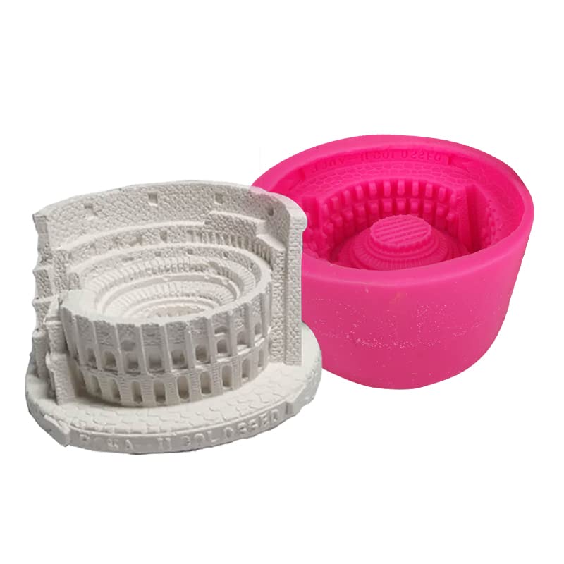 Moule Silicone Colisée - Pour Bougie, Savon, Chocolat, 11.8x11.5x7cm, Résiste à 300°C