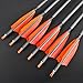 SHARROW 33 inch Carbon Arrow Hunting Arrows 400 Spine with 100 Grain Removable Tips for Archery Compound & Recurve & Traditional Bow Hunting Practice Shooting 6/12pcs (12pcs, Orange)