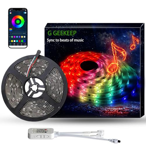 Tira de LED RGB inteligente 16.4 pies con control APP miniatura 1