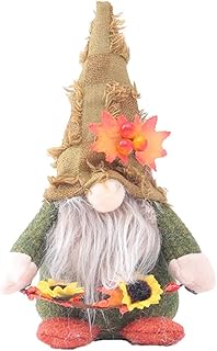 Hilai Christmas Gonk,Christmas Gnomes Plush, Flower Faceless Doll Gnome Spring Plush Dwarf Elf Doll Ornament Decoration Gift with Flower Berries for Home Office Desktop Style1