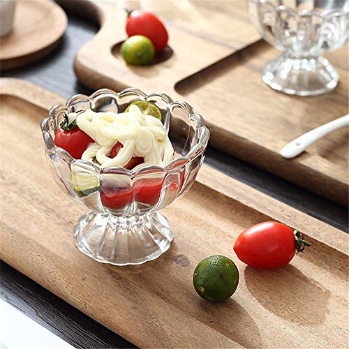 Image of PrimeWorld European 120 ml Flower Ice Cream Bowl, Dessert Cup for Sundae, Sweets,Snacks, Fruit, Pudding, Nuts or Dip, Serving Bowls Set of 6 Pcs Lead Free and BPA Free etc