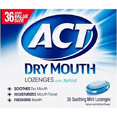 ACT Total Care Dry Mouth Lozenges Mint 36 Count Per Box (2 Boxes)