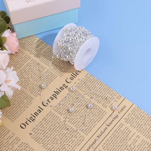 Cadeneta de perlas plata de alta resistencia para alta decoración e interiorismo 8