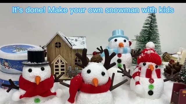 Kit Bricolage Bonhomme De Neige - 12 Sets Pâte à Modeler Séchage à L'air, Accessoires Inclus | Activité Manuelle Noël Pour Enfants - 6