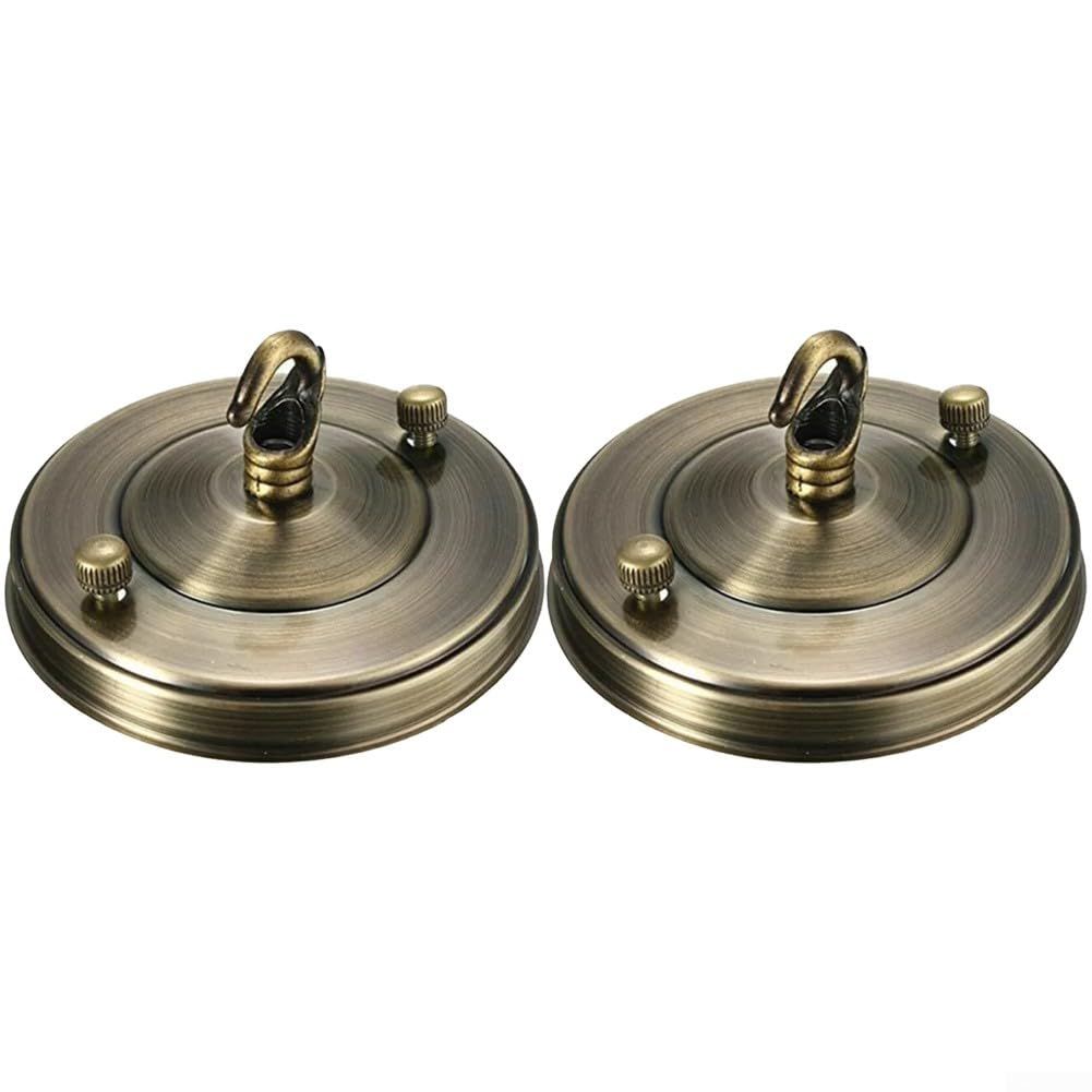 Ceiling Hook Light Fitting Pendant Lamp Parts, Cafe Chandelier Support, Optimal Size (Bronze)