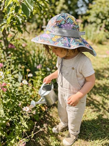 Image of icolor Kids Sun Hat UPF50+ Sun Protection Bucket Hat Toddler Summer Beach Play Hats with Neck Flap for Girl Boy Ages 3~10