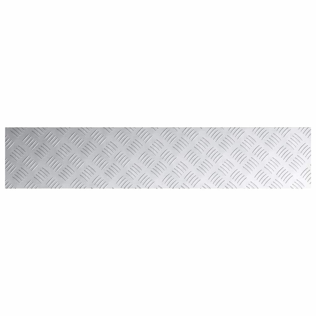Aluminiowy stopień schodowy, 4 sztuki, 100 x 20 cm, srebrny