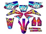 2002-2004 CRF 450 R Zany Pink Senge Graphics Complete Kit with Rider I.D. Compatible with Honda