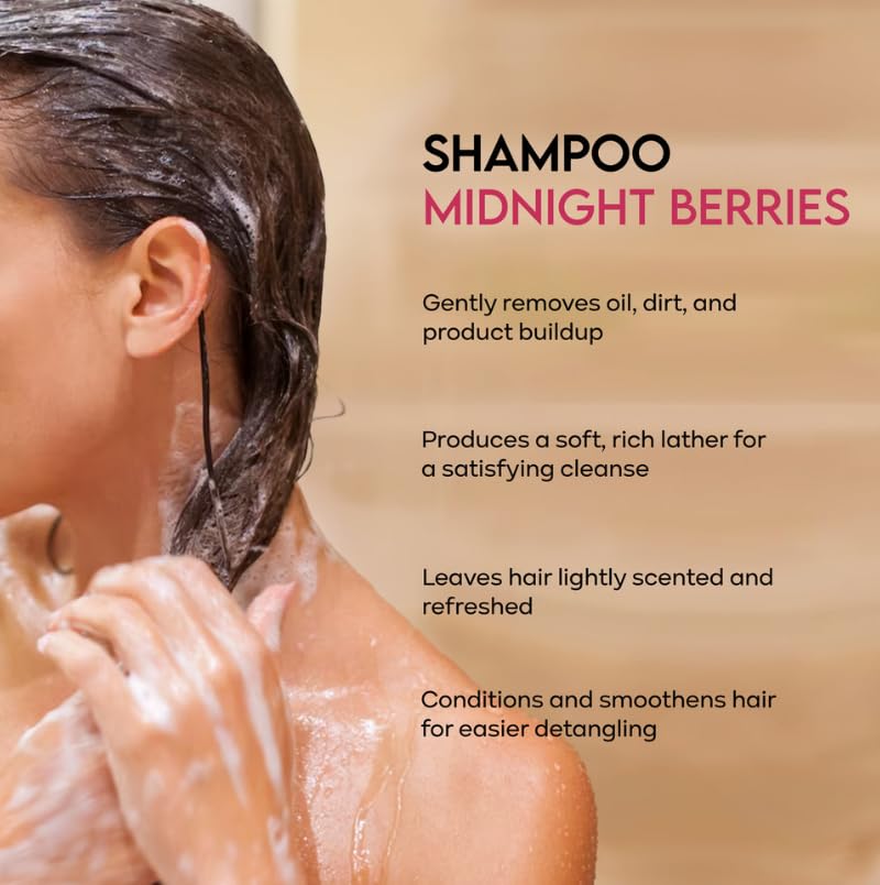 Image of Kronokare Midnight Berries Hair Shampoo 30 ml | Nourishing & Deep Cleansing Formula for Silky, Fragrant Hair