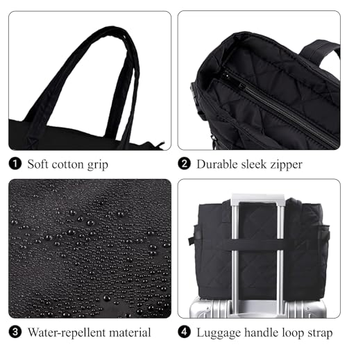 Bolso Tote Puffer para Mujer con Compartimentos miniatura 6