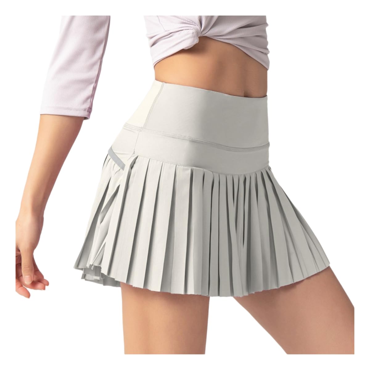 Jupe De Tennis Femme Jeune Golf Plissée Anti-Exposition des Femmes D'été Fitness Taille Haute-Black-m
