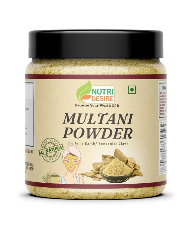 NUTRI DESIRE Pure Multani Mitti Powder (Fuller's Earth) Skin Face Clays