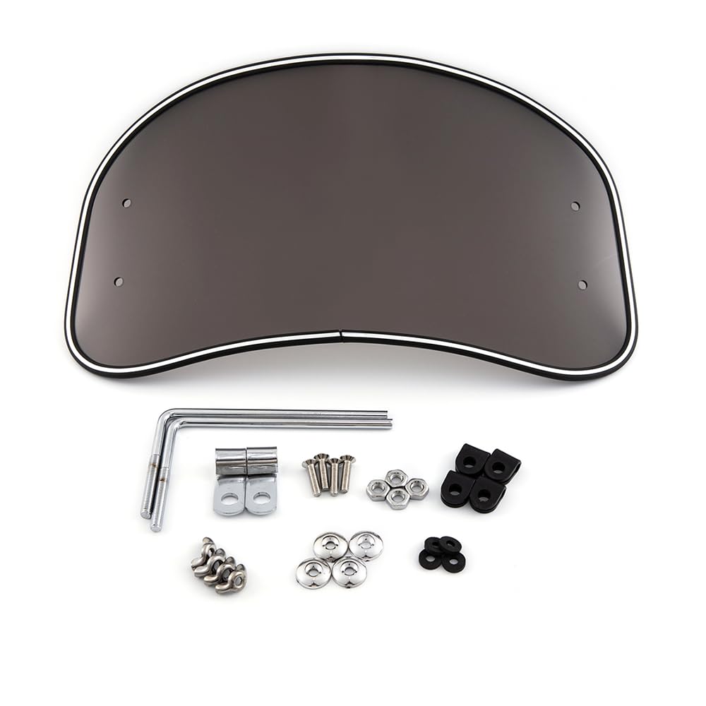 Motorcycle Wind Deflector Universal Scooter Motorcycle Windscreen Wind Deflector Screen Windshield Spoiler Air Deflector Motorcycle Windshield (Color : Smoky
