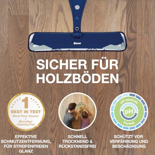 Bona Parkettreiniger 4L, Parkettpflege für Parkettböden und Holzböden – Ansicht 3