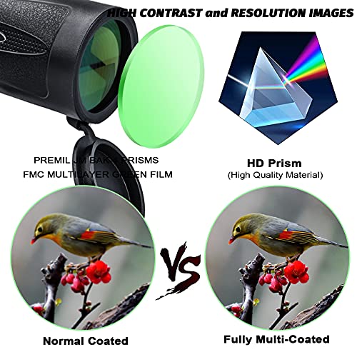 Monocular Telescope 12 x 60 HD High Definition Waterproof Mount with Mobile Phone Holder and Tripod Telescopic Gadget… – Bild 3