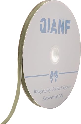 Miniatura 88 de Cinta de terciopelo caqui vintage, 3/8 pulgadas x 25 yardas 143-caqui,003-negro,045-rojo,159-verde musgo,165-Verde,180-Azul