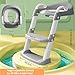 Simpleoa Potty Training Toilet Seat with Step Stool Ladder for Boys and Girls Baby Toddler Kid Children Toilet Training Seat Chair with Handles Padded Seat Non-Slip Wide Step (Grey)