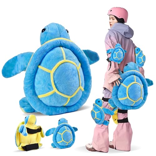 3 Pcs Large Ski/Snowboard Butt Pads Set, Snowboard Turtle Hip Knee Protection, Snowboarding Turtle Cushion Protective Gear for Skiing Skating Snowboarding Winter Outdoor Protection