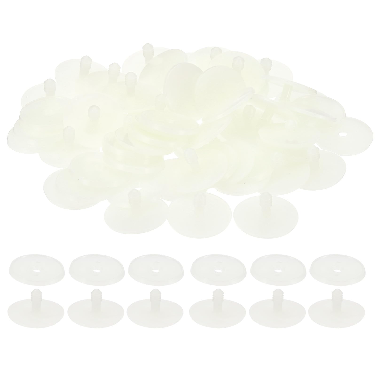 PATIKIL 35mm Doll Joints, 30 Set Plastic Removable Animal Joints Connector Engage Bolt for Bear Limbs Making Head Joints DIY Crafts Accessories, White