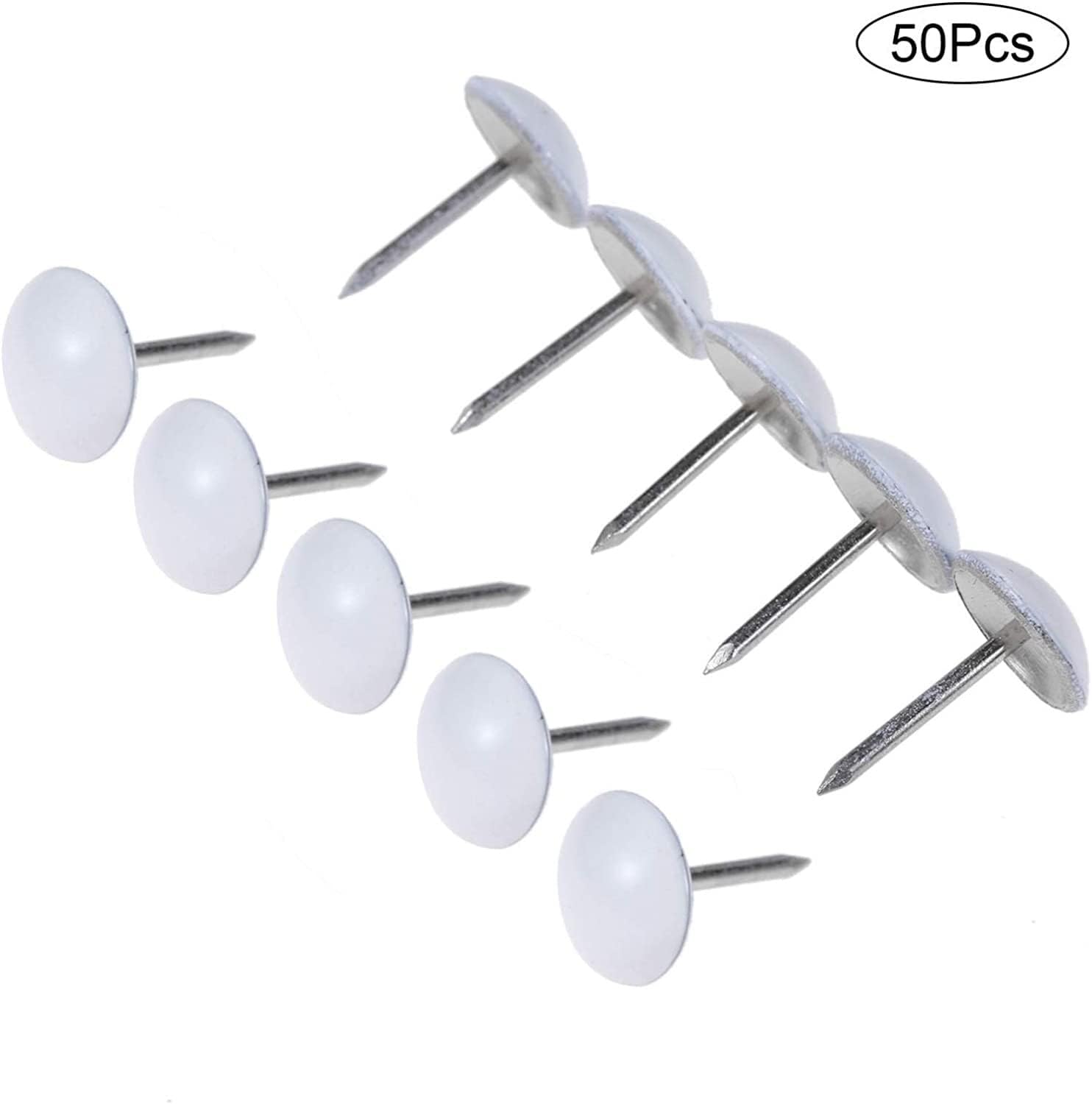 100 Pieces of 11 * 17mm Jewelry Box Tacks White Metal Furniture Suitable for School Office