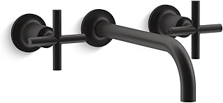 Kohler T14414-3-BL Purist Wall-Mount Bathroom Sink Faucet Trim with 9