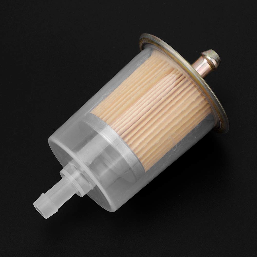 KIMISS Universal Kraftstofffilter Für Motorräder – 8mm Alu-Benzinfilter, Wiederverwendbar, Silber – Einfach Saubermachen & Weiterfahren!
