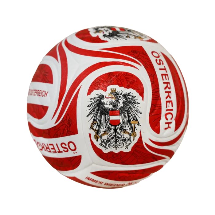 Hoamatkult Fußball Österreich Adler – WM-Kollektion Ball mit rot-weiß-rotem Design, strukturierter Oberfläche & „Immer Wieder Österreich“ Schriftzug