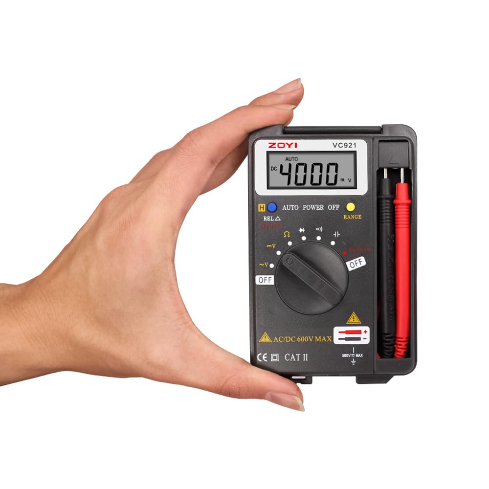 ZOYI VC921 Digital Multimeter 4000 Count, True RMS Mini Multi Voltage Tester for AC/DC, Current, Resistance, Capacitance - Image 3